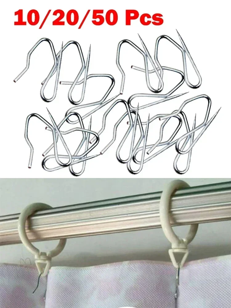 10/20/50 Curtain Pin Hook Hooks Drapery On Curtains Hanger Shower Clips Window Hardware Hanging Pins Duty Heavy Steel Stainless