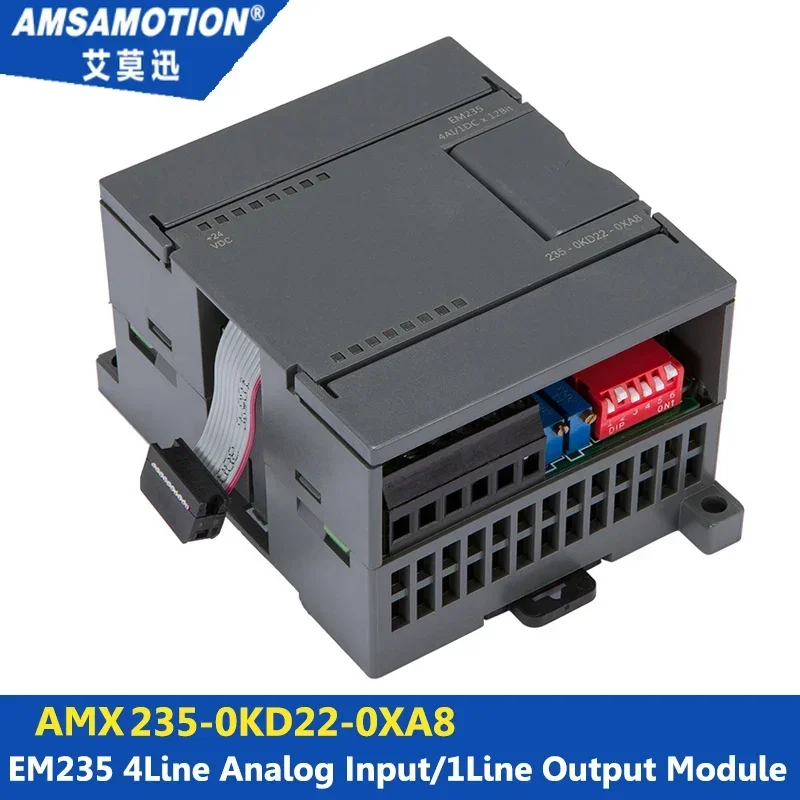 

Suitable for Siemens S7-200 Analog Module AMSAMOTION AMX-200 4I/1O EM235 235-0KD22-0XA8 Extension Module