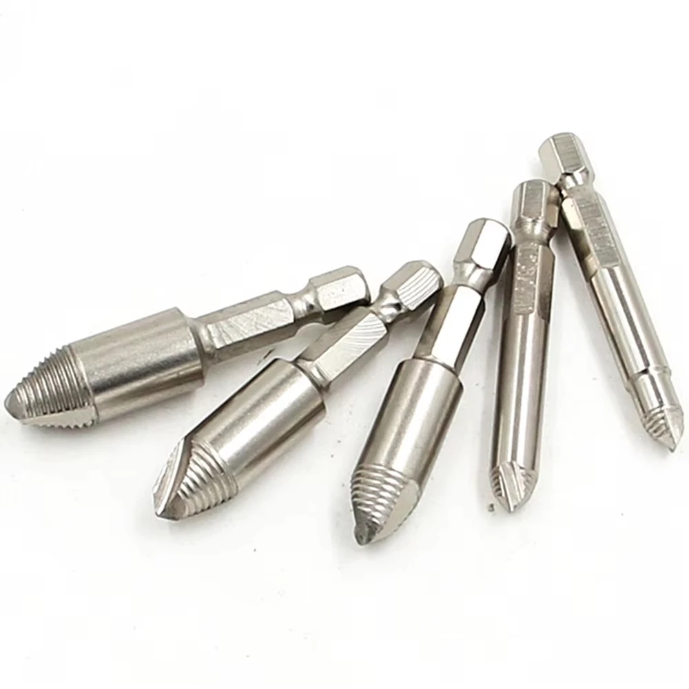 5pc hexagonal handle single head screw extractor wooden screw iron screw slide tooth broken end removal power tool accessory se