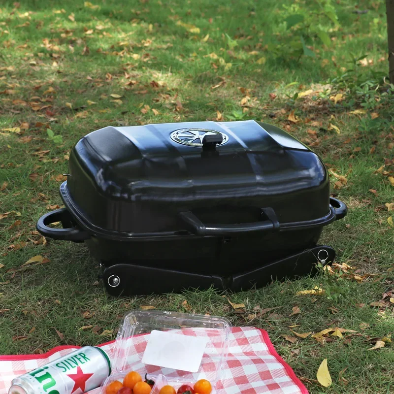 Outdoor Camping Portable Portable with Insulation Net Stew Grill Foldable Barbecue Stove Desktop Integrated