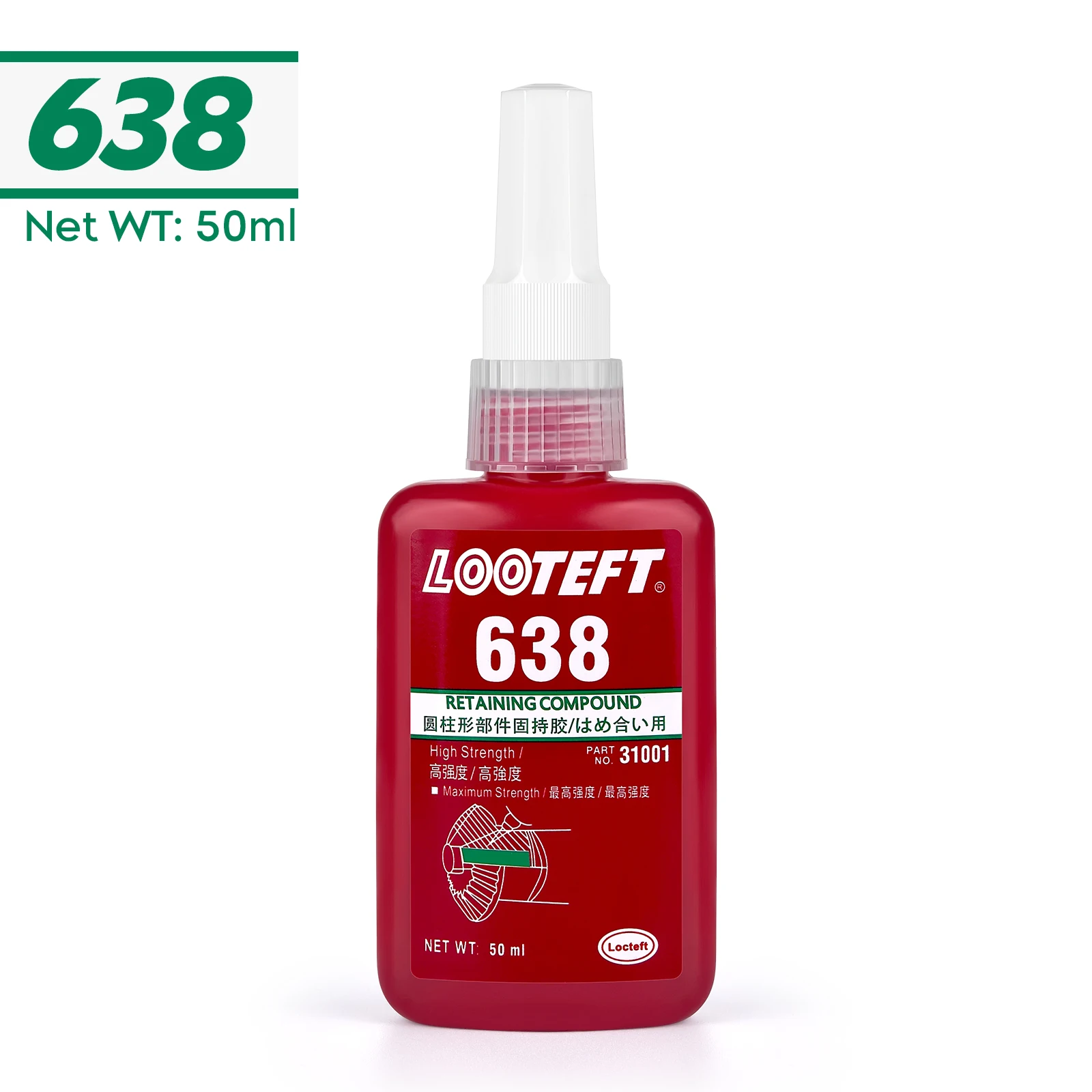 50 ml Schroefdraadborgmiddel Schroeflijm Snel genezen Draadborgmiddel Anaërobe lijm Corrosiebestendig Anti-losdraaien Lijm