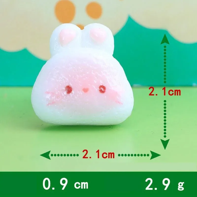 10Pcs Glossy Cartoon Rabbit Resin Charms Cute Bunny Pendants DIY Accessories For Earrings Keychain Phone Case Decor view 5