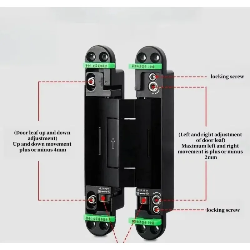 

Bulk Hydraulic Adjustable Buffer Invisible Cross Silent Hidden Automatic Closing Wooden Door Hinge