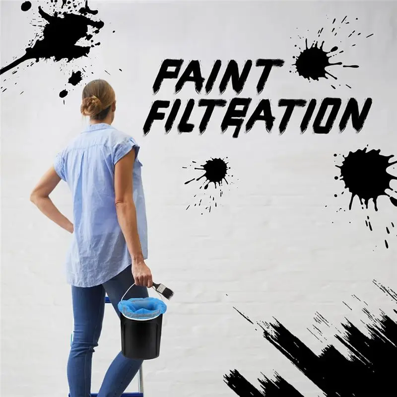 A84X-Paint Strainer Bags,Fine Mesh Paint Filter Bag Elastic Opening Used In5 Gallon Buckets Filtering Bag