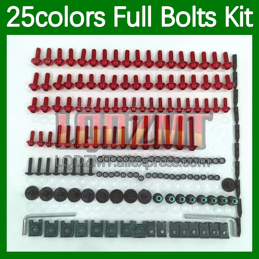 268pcs Body Bolt Full Screws Kit For DUCATI 848 1098 1198 848S 1098S 1198S 2007 2008 2009 2010 2011 2012 Fairing Bolts screw Nut