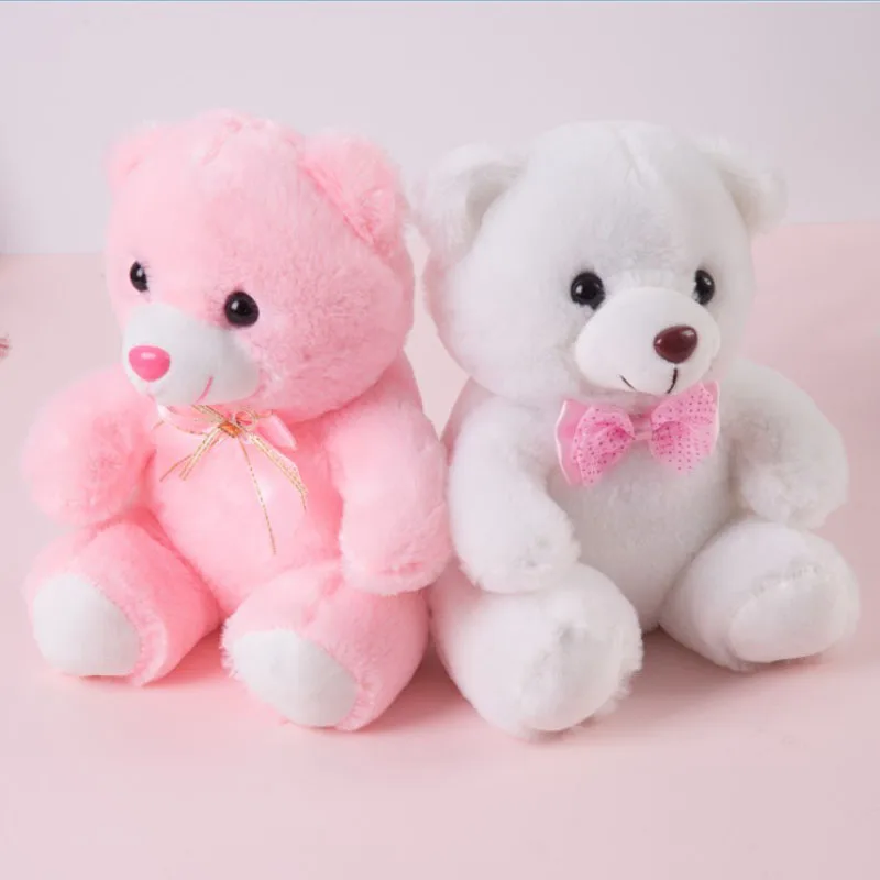 Ours en peluche doux avec lumière LED, compagnon de veilleuse, ours en peluche au beurre, oreiller en peluche, cadeau d'anniversaire pour enfants, 8 po