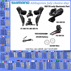 Shimano R8170 ULTEGRA Di2 Electronic Part 2x12S R8150 Front Rear Derailleur Hydraulic Disc Brake Road Bicycle Di2 Set