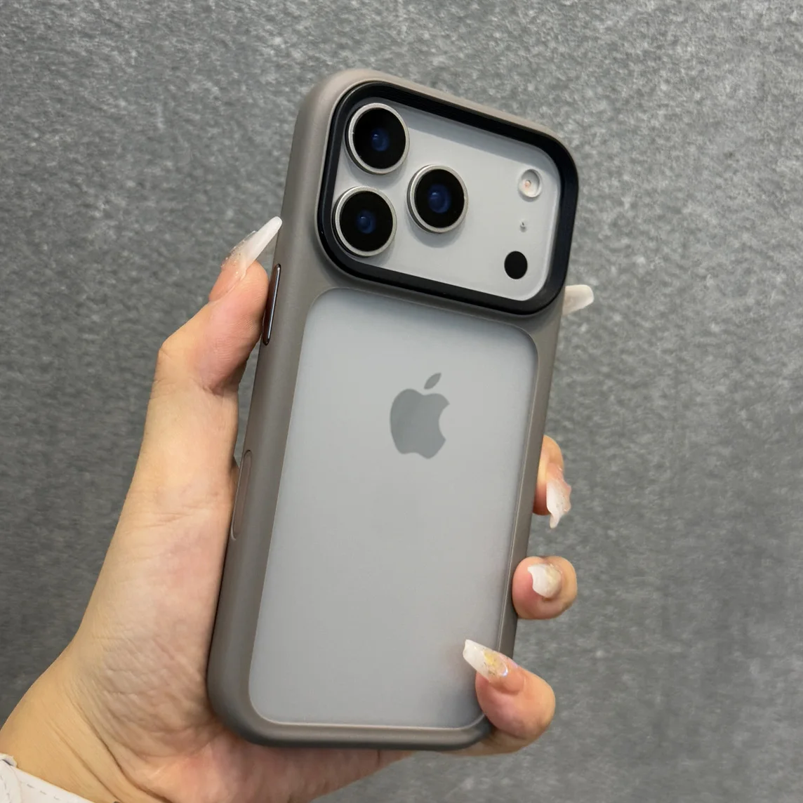 Luxury Orange Shield Matte Transparent Phone Case For iPhone 17