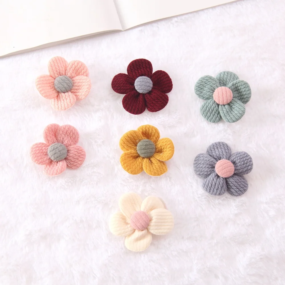 5cm Satin flower DIY accessories for Hair fabric flowers  Hair Accessories Head wrap without headband No Barrette bow 10pcs/lot