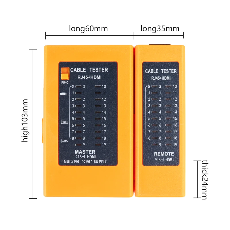 Nengshihengli Network Cable Tester RJ45 HDMI Cat5 Cat6 LAN Cable Tester Networking Wire Telephone Line Detector Tool kit