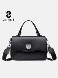 Zency Women Genuine Leather Top-handle Bag Envelope Bags Luxury Designer Shoulder Handbag Ladies Elegant Crossbody For Ladies