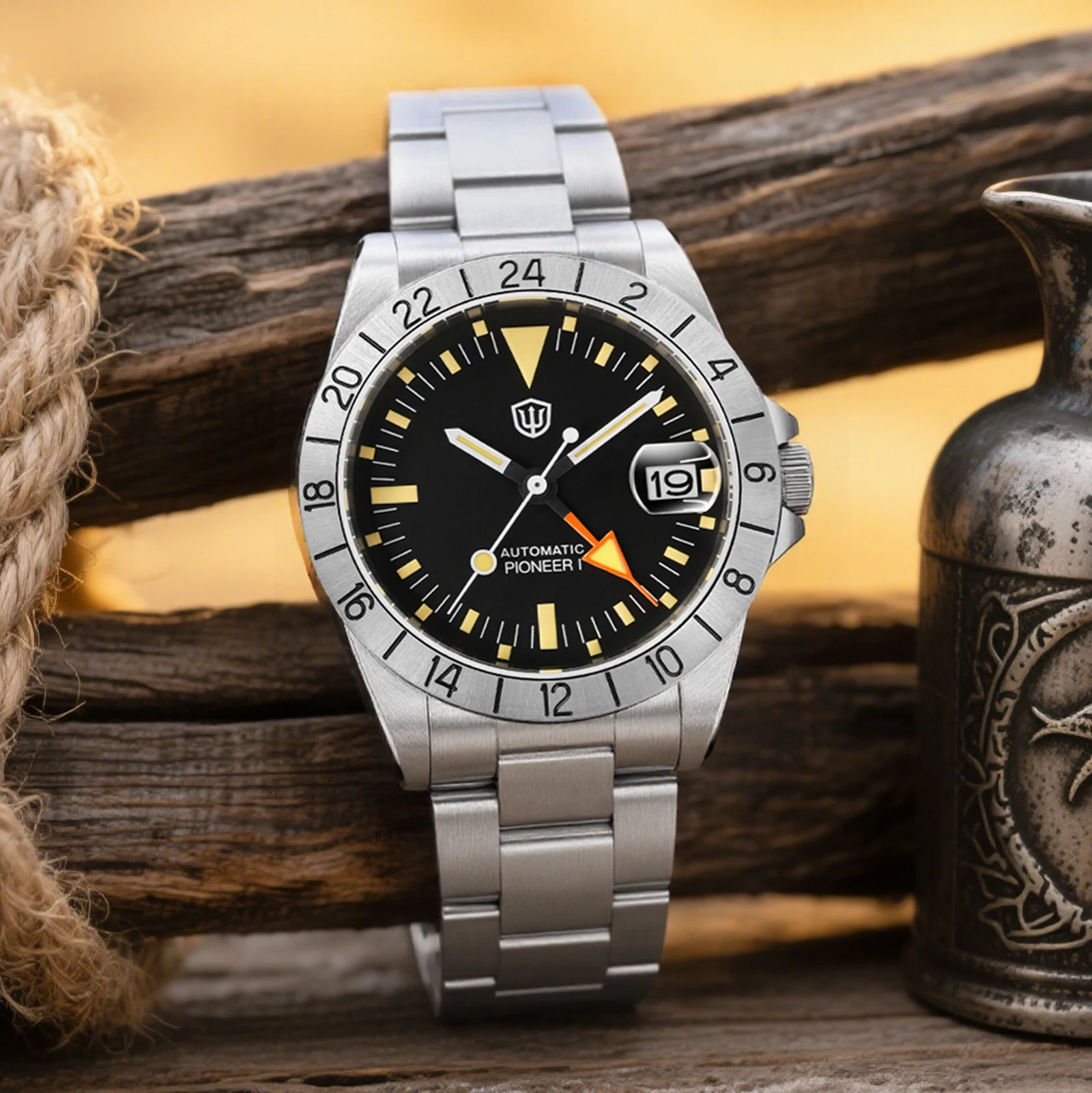 

Часы Watchdives WD16570 V2 NH34, автоматический механизм, сапфировое стекло, 20 бар, водонепроницаемые, светящиеся, 38 мм, GMT, винтажные часы