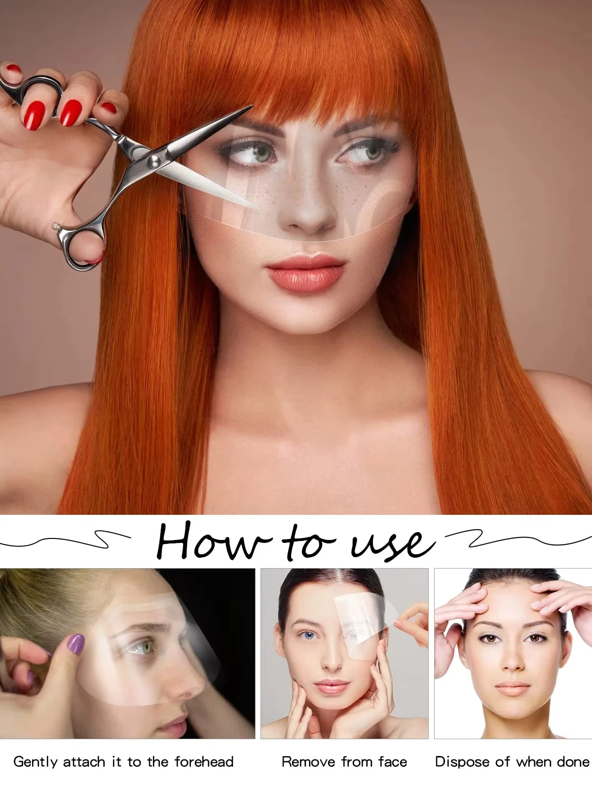 

100PCS Disposable Face Shields Makeup Shower Visors Barber Masks for Hairspray Salon Tools Hairdressing Supplies