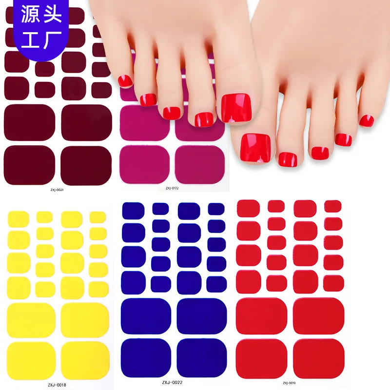 

Top Nail Solid Color Simple Toetop Nail Sticker Cross-border Toetop Nail Sticker Internet Celebrity Top Nails Sticker