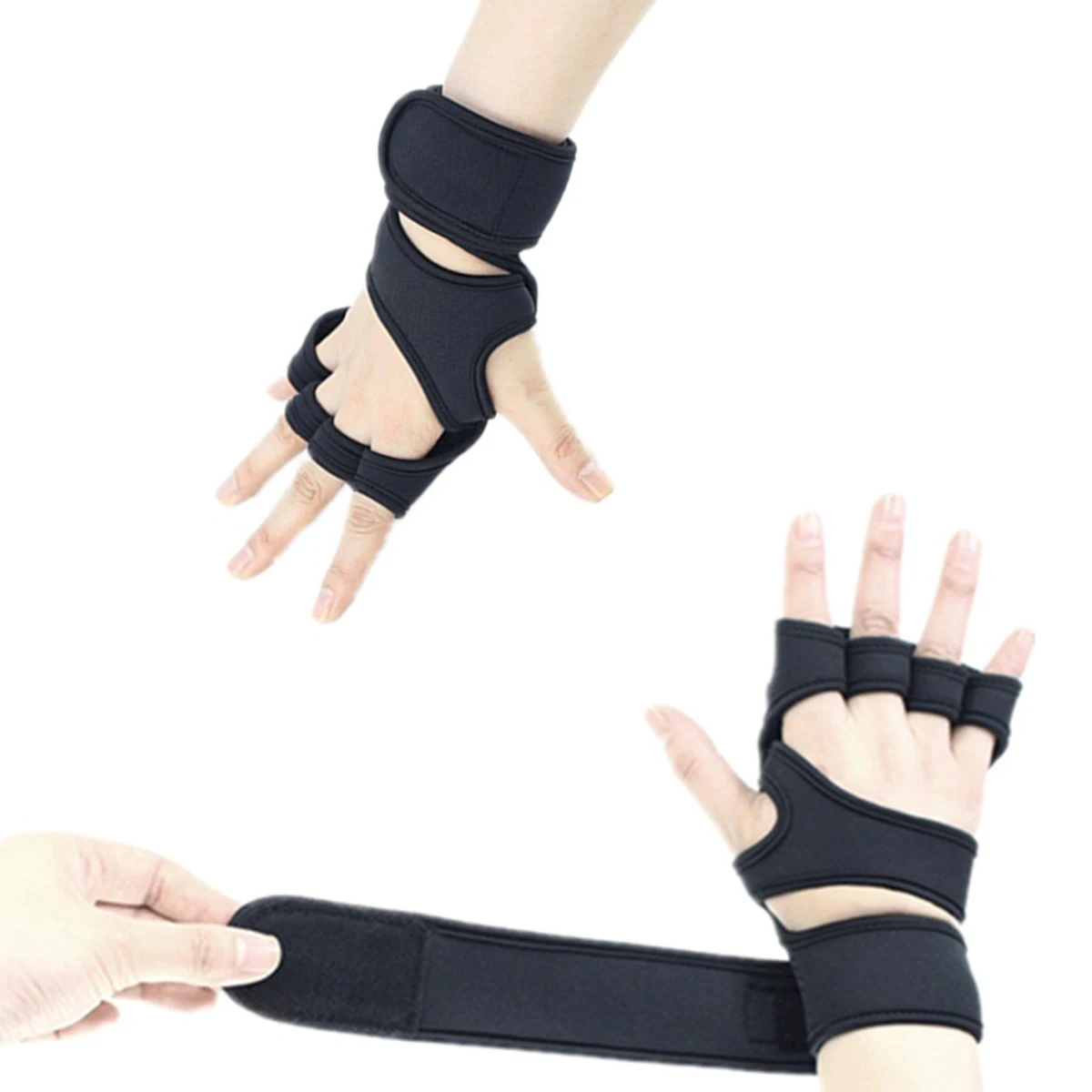 

Anti-slip Palm Protection Fitness Gloves Breathable Durable Half Finger Black Weight Lifting Sports Gym Accessories Yoga