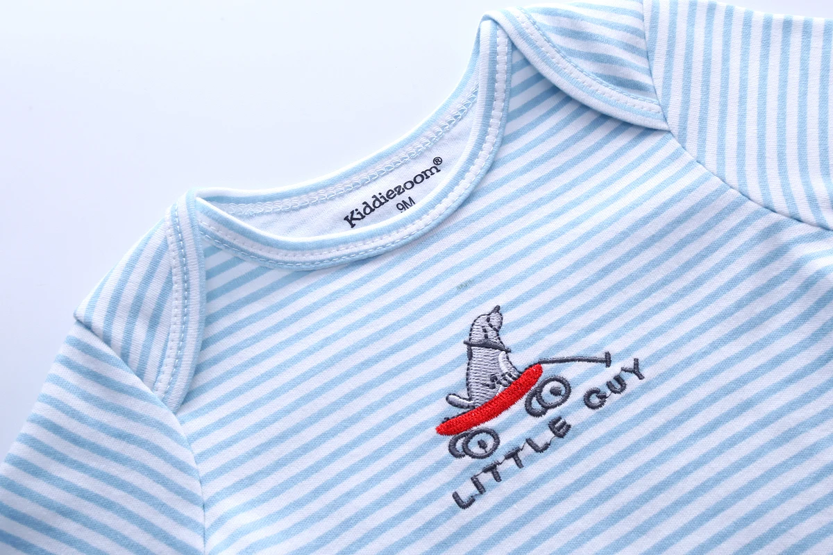 Four Seasons Fashion Cartoon Short Sleeve Baby Boy Girl Bodysuits Soft 100%Cotton NewbornOnesies