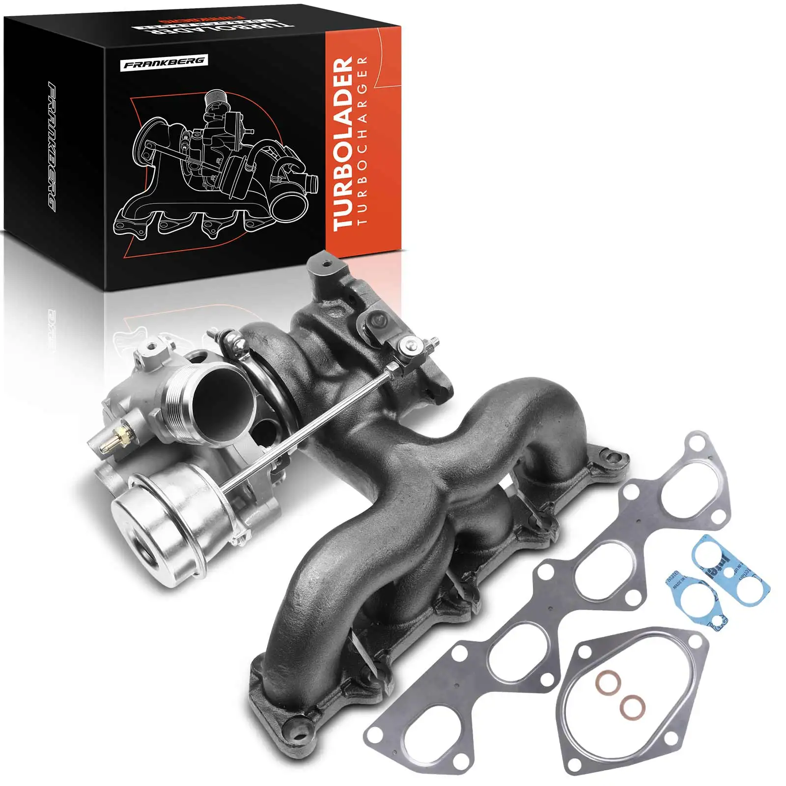 Frankberg 1x Turbolader Abgaskrümmer Einheit für VW Golf Polo Passat Sharan Tiguan Touran Audi A1 Sportback Seat 03C145702BX