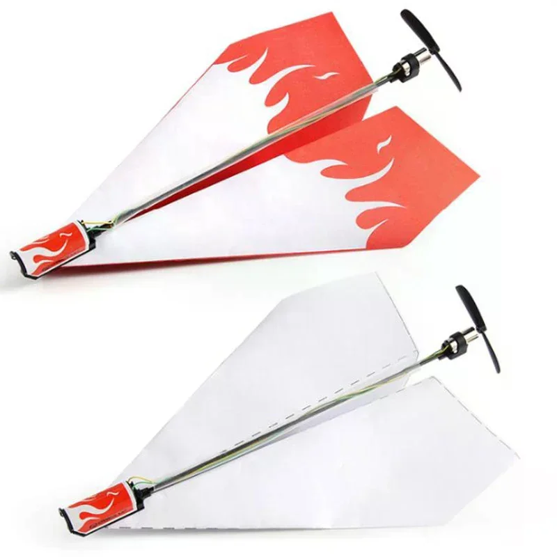 Airplane Rc Folding Paper Model DIY Motor Power Rc Plane Kids Toy Airplane Model
