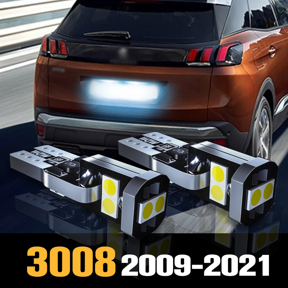 2x Canbus LED luz de matrícula accesorios de lámpara para Peugeot 3008 2009 2010 2011 2013 2014 2015 2016 2017 2018 2019 2020 2021