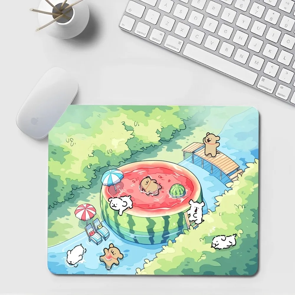 Korea line puppy Maltese Floor Mat Small Office Computer Desk Mat Table Keyboard Big Mouse Pad Laptop Cushion Non-slip Decor