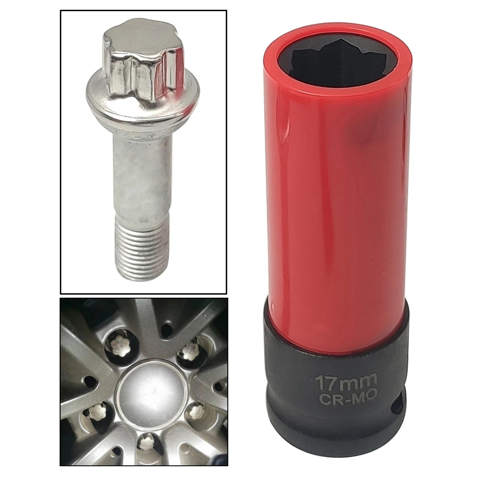 17mm Universal Wheel Lock Nut Removal Socket Wrench for Mercedes Benz S series Car Repair Tools