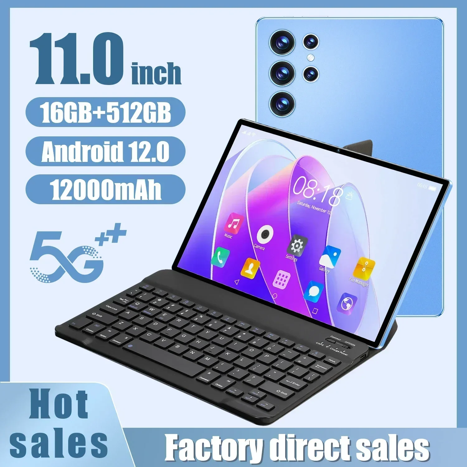 2024 5G Brand New 11.6 inch Tablet Android 20000mAh 16GB RAM 1TB ROM Android 13.0 Wifi 14 Core Tablets PC Network Global PAD