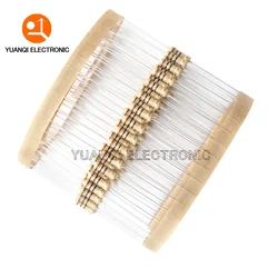 Resistore a film di carbonio da 100 pezzi 1/2W 5% 0R-10M 10R 100R 240R 470R 1K 4.7K 6.8K 7.5K 10K 15K 47K 100K 1M 10 12 100 430 470 ohm 0.5W