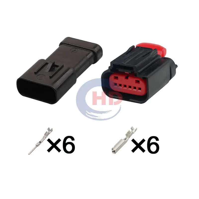 1-20 sets  6pin TPS Socket Connector, 6 Pin Electronic Connector for Throttle Pedal Plug HD061A-1-11 1-1419168-1