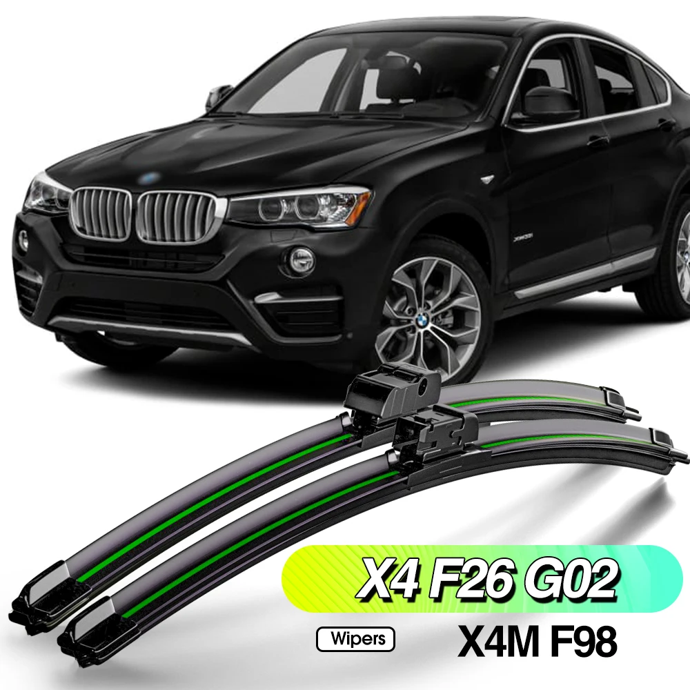 

For BMW X4 F26 G02 X4M F98 2014-2023 2pcs Front Windshield Wiper Blades Windscreen Window Accessories 2015 2017 2018 2020 2022