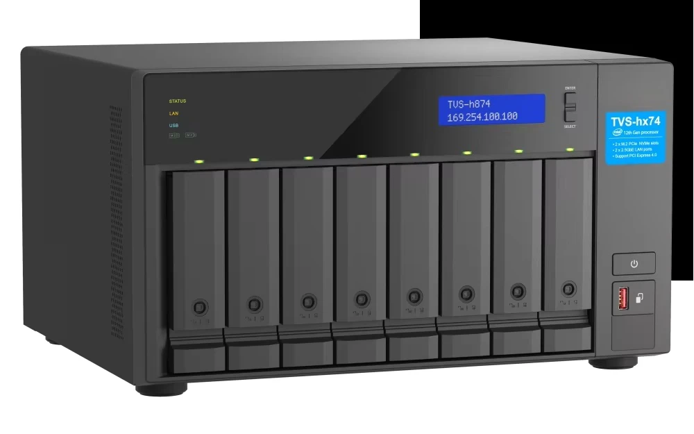 QNAP TVS-h874-i5-32G 8-Bay NAS مع واجهة USB 2U حجم الرف تخزين الشبكات المتوفرة #2