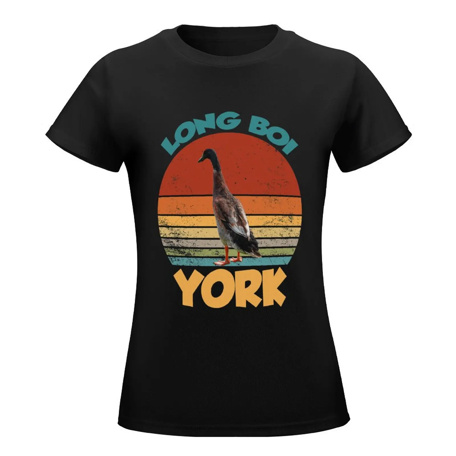 Long Boi York Design T-Shirt plus size tops cute clothes oversized summer blouses woman 2024