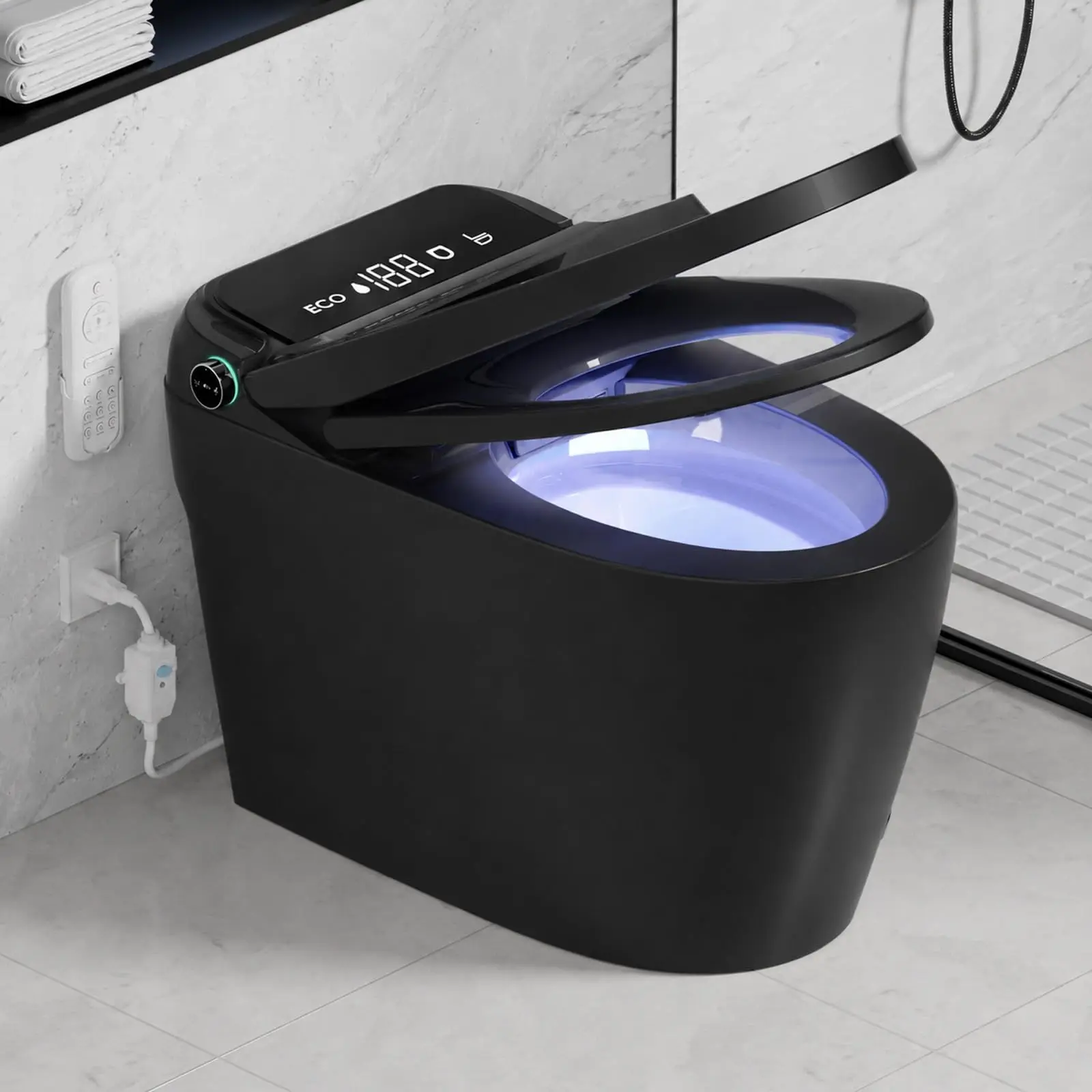 Luxury Smart Toilet with Warm Water Sprayer and Dryer