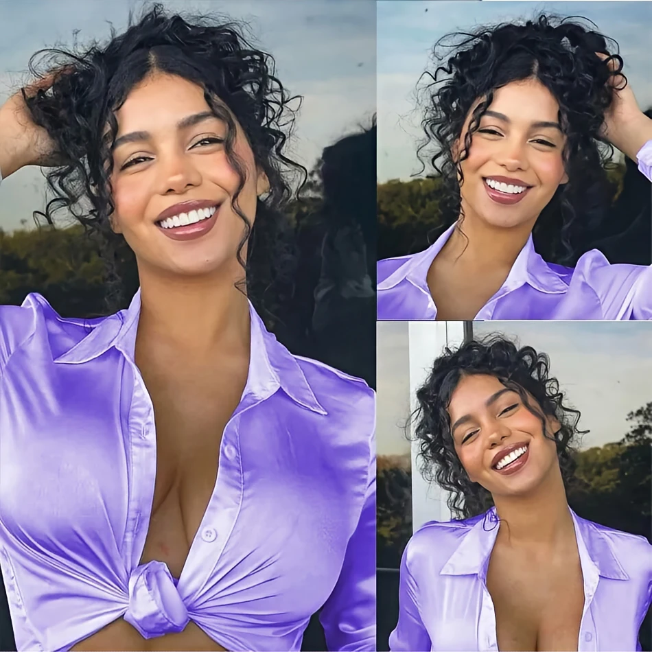 

360 Бесклеевой кружевной парик с ремешком Invisi 250 Плотность человеческих волос Водяные вьющиеся 30-36 дюймов Предварительно выщипанные натуральные волосы Легкая установка