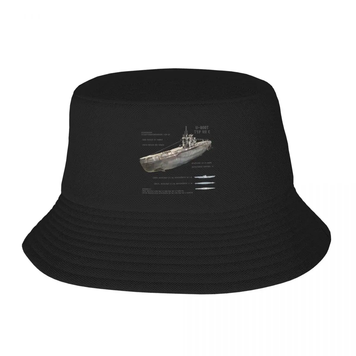 German U-Boat Type VII C Kriegsmarine WW2 in German Bucket Hat New In The Hat tea Hat Trucker Men's Hats Women's