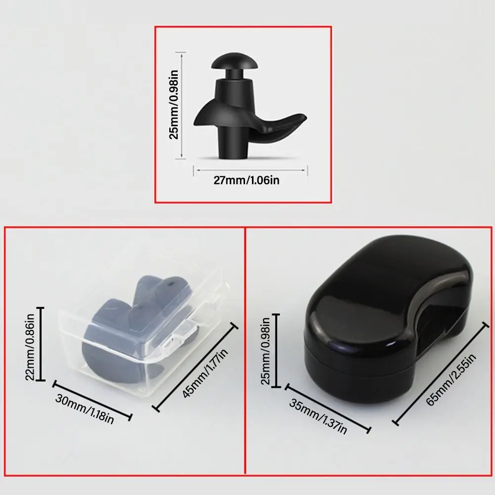 Silicone Earplug Nose Clip Suit with Case Soft Swimming Earplugs Set Swim Accessories Sport Supplies Ear Plugs