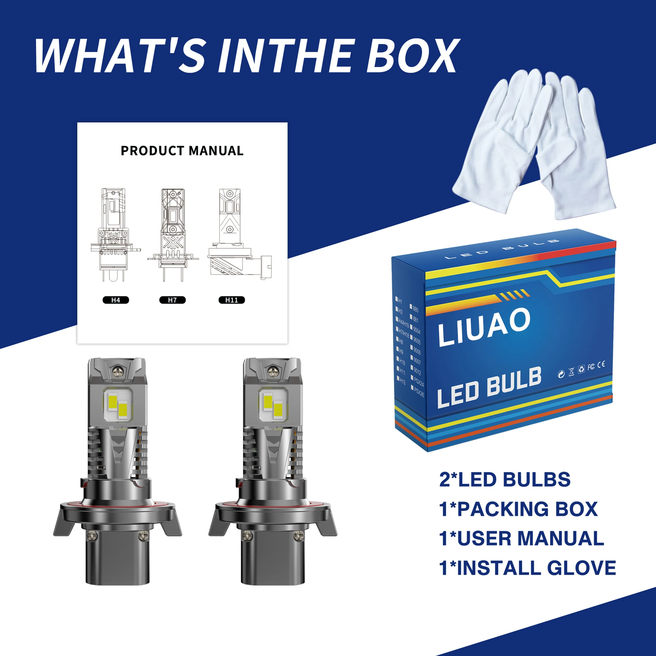 Newest H13 LED Bulbs,26000 LM 600% Super Bright 9008 Bulbs,6,500K Cool White Bulb,Plug And Play,IP68 Waterproof ,Pack Of 2