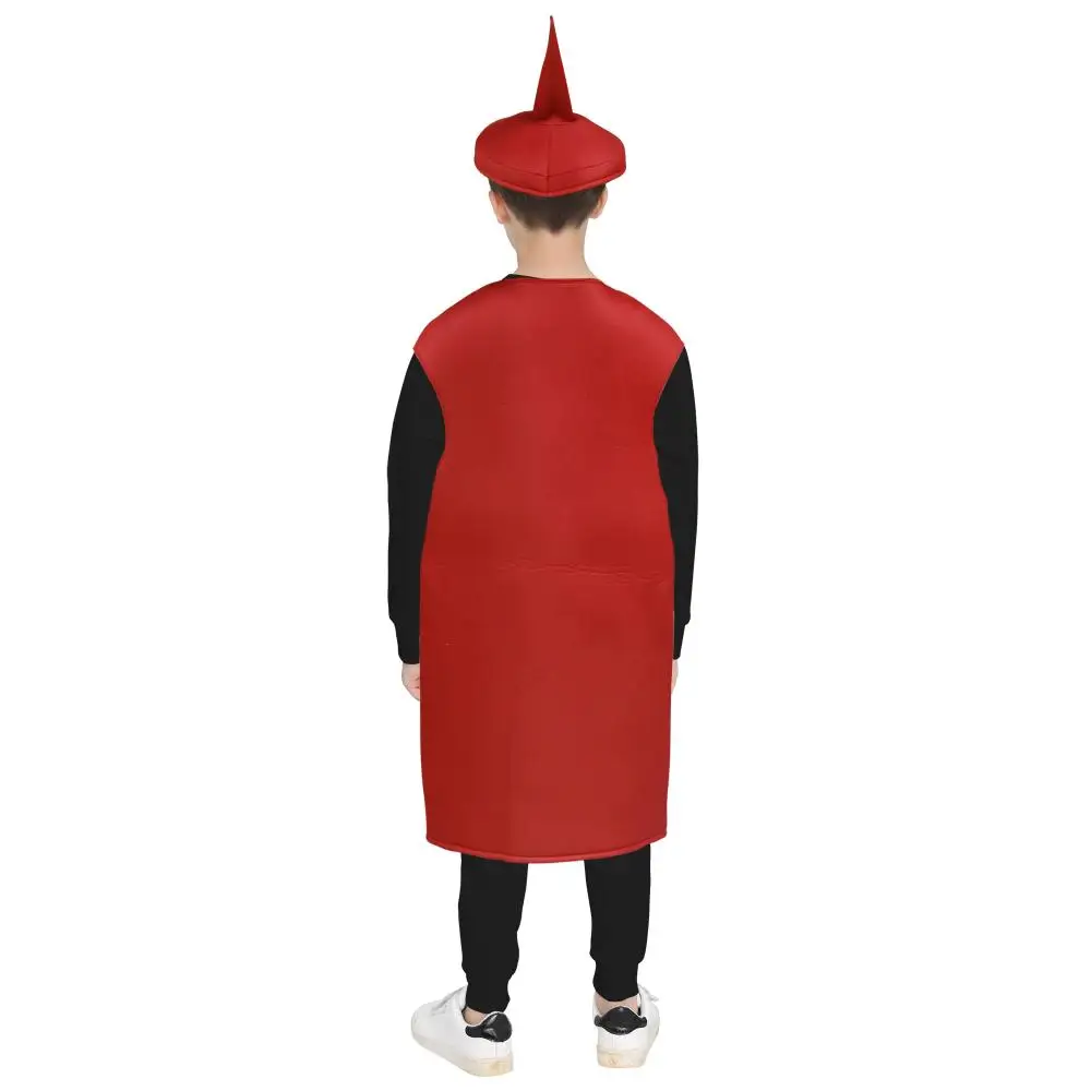 Halloween Lustige Ketchup-Salat-Sauce Cosplay-Kostüme für Erwachsene Unisex Essen-Party Bühnenshow Faschingskostüm Karneval Bar Maskottchen Verkleidung – Detail 7