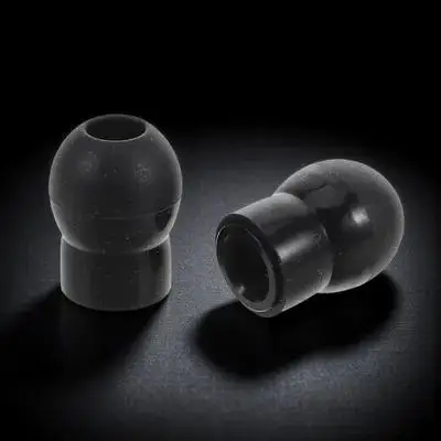 

2pcs Silicone Soft Earplugs Replacement Parts Black Universal Compatible Medical Teaching Tools Comfortable Fit Noise Reduction