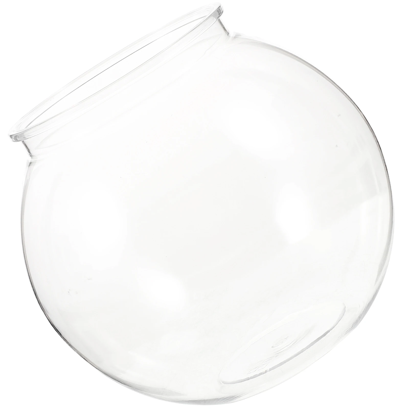 

1pc Round Plastic Fish Tank 18cm Transparent Small Aquarium Home Decor Easy Desktop Pet Bowl Mini Landscape Household