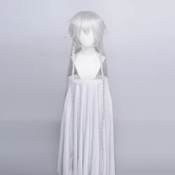 Tsukishiro Yukito Yue Cosplay Wig Anime Card Captors Sakura Silver White Long Straight Synthetic Hair Halloween Party + Wig Cap