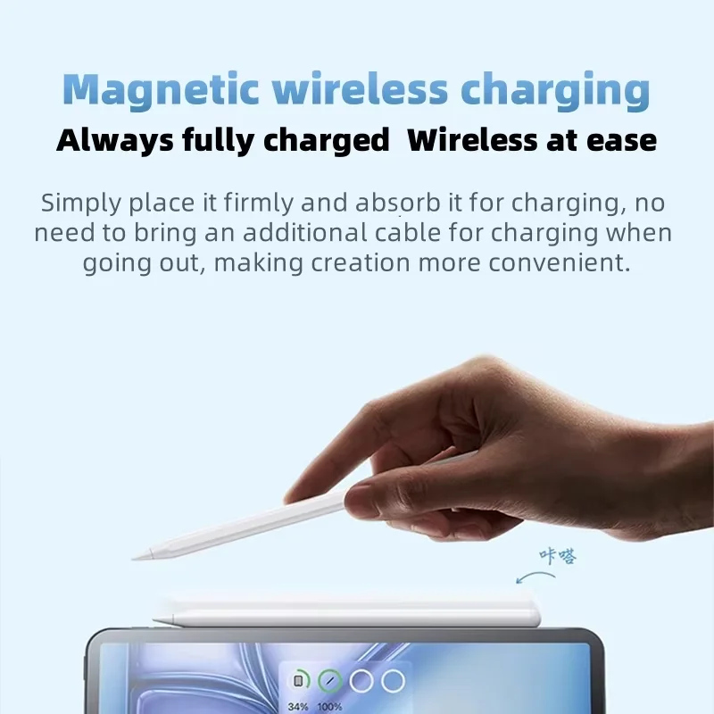 

2025 Magnetic Wireless Charging Stylus for iPad (M2/M3/M4): Apple Pencil Compatible Capacitive Pen with Dual Charging