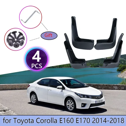 Guardabarros para Toyota Corolla Altis E160 E170 2014 2015 2016 2017 2018, revestimiento contra salpicaduras, accesorios para coche