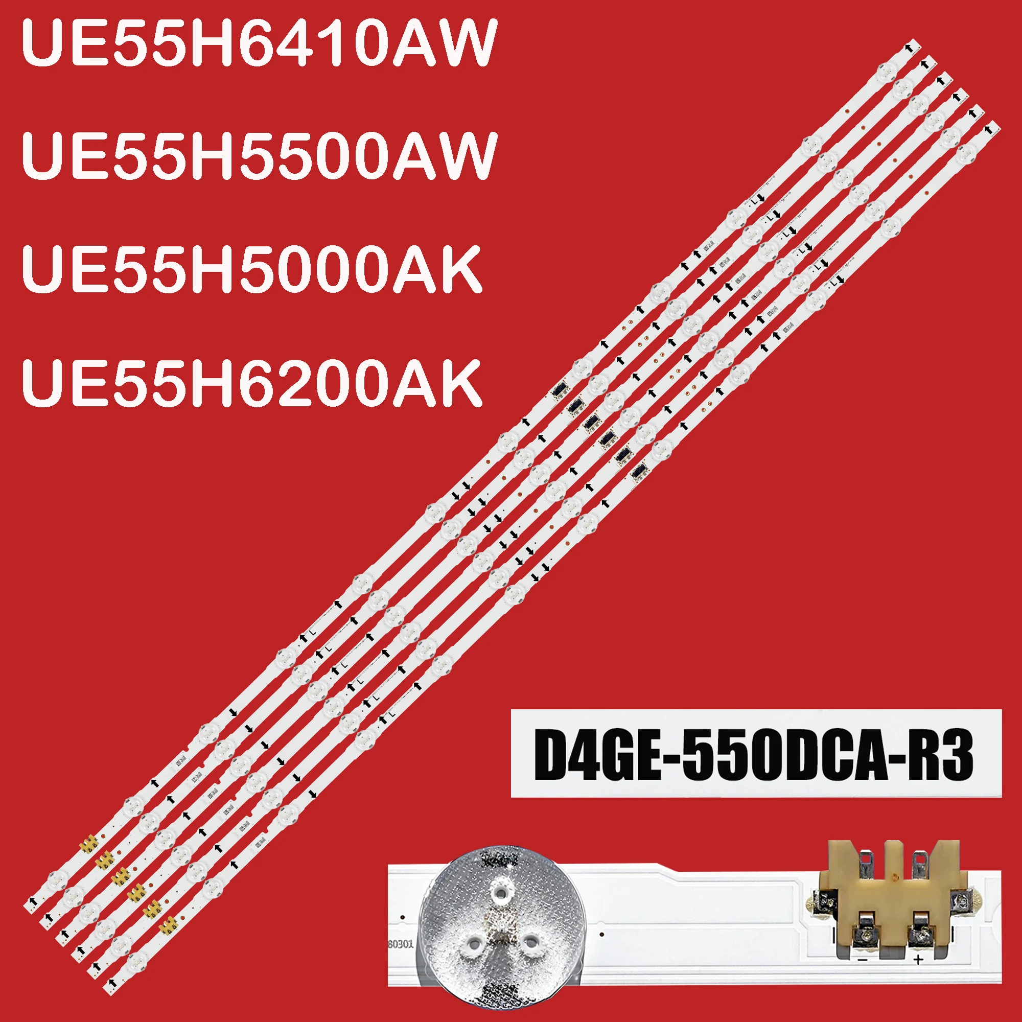 Image of LEDHintergrundbeleuchtungsstreifen für UE55H5000AW UE55H5030AS UE55H5030AW UE55H5500AW UE55H6200AW UE55H6350AW UE55H6400AW UE55H6410AW UE55J5200AW UE55J5100AW UE55H6240 UE55H6400 UE55H5500 UE55H6350