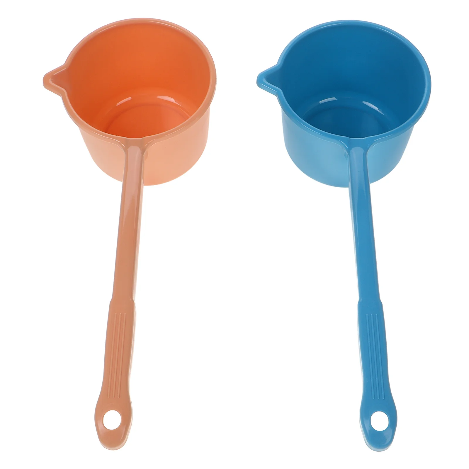 

2Pcs Bathing Water Dipper Long Handle Large Capacity Plastic Ladle Household Water Scoop Shower Washing Scoop Multipurpose Ladle