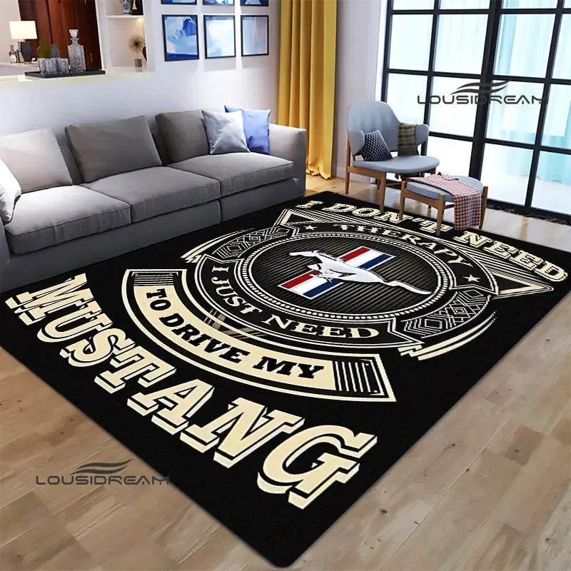 Mustang car logo printed carpet kitchen mats for floor Non -slip carpet Regional carpets outdoor carpet yoga mat birthday gift