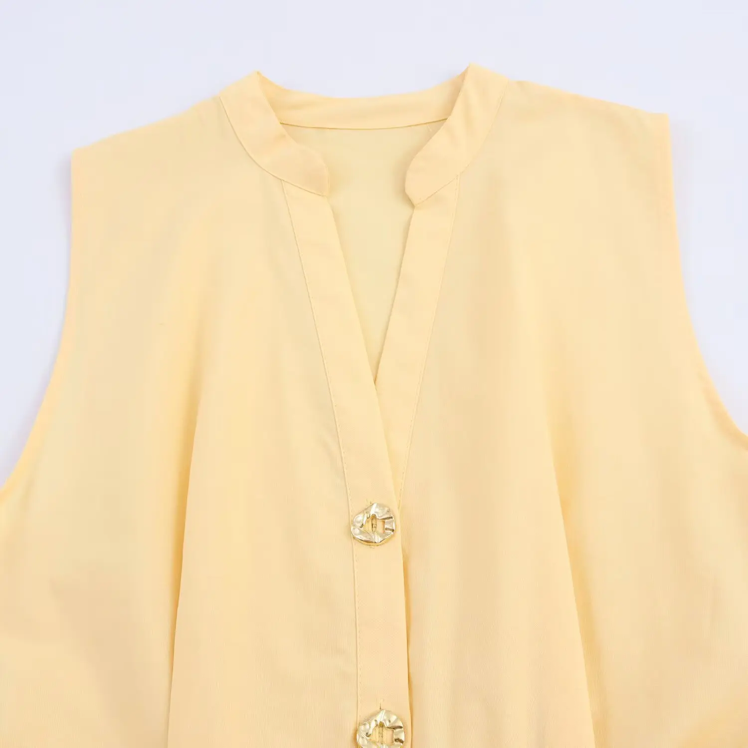 Manteiga feminina amarelo midi camisa vestido sem mangas lapela gola moda vestido com cinto vestidos femininos mujer