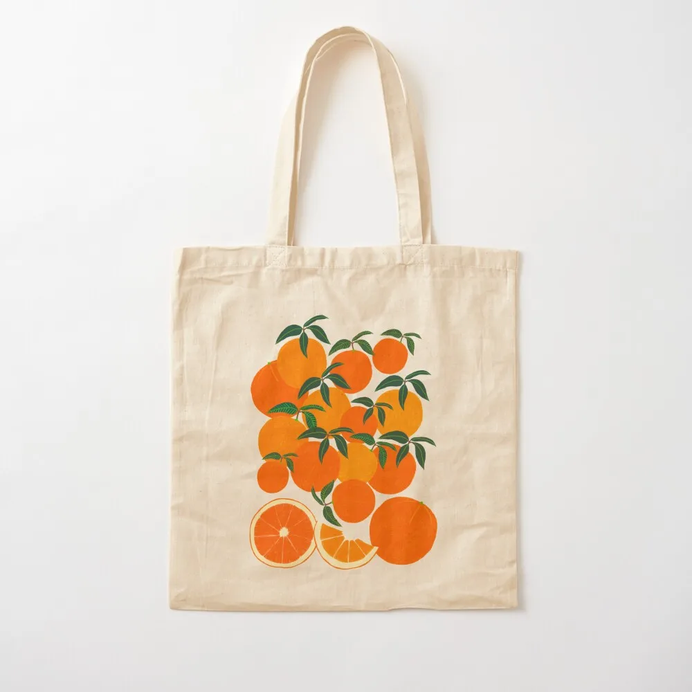 

Orange Harvest - White Tote Bag large size bags tote bag screen Cloth bag Canvas Tote