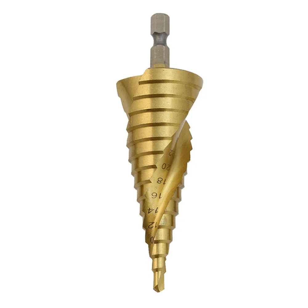 Juego de brocas cónicas escalonadas de acero HSS, herramientas de corte de agujeros de 4-12mm, 4-20mm, 4-32mm, vástago hexagonal para carpintería, 3 piezas