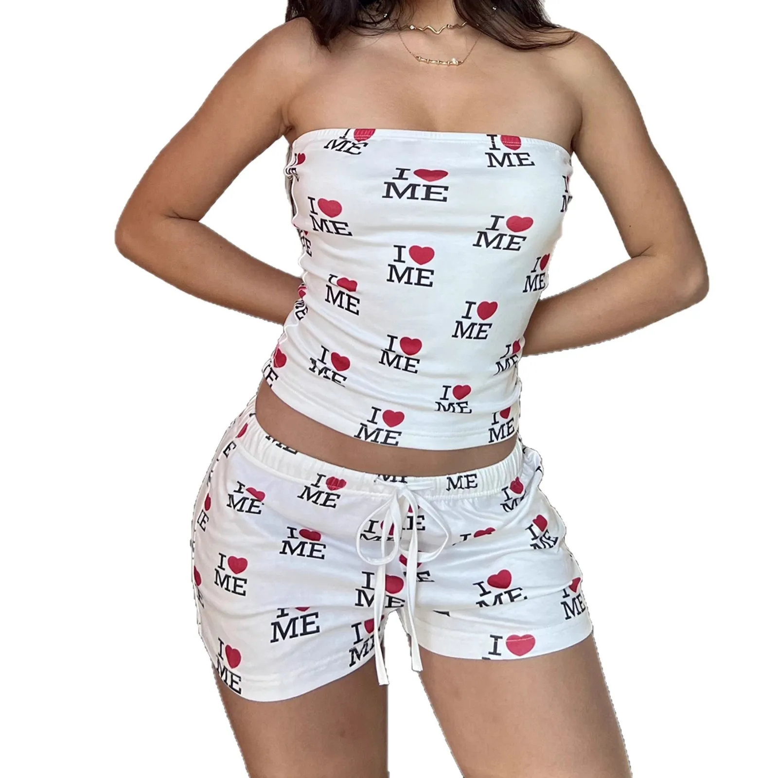 Niedrige Taille Blumendruck Farbe Blo ort Set Lässig Bequem Damen Sommer Faion Outfit Sweet Fre Sle Student Arbeit...