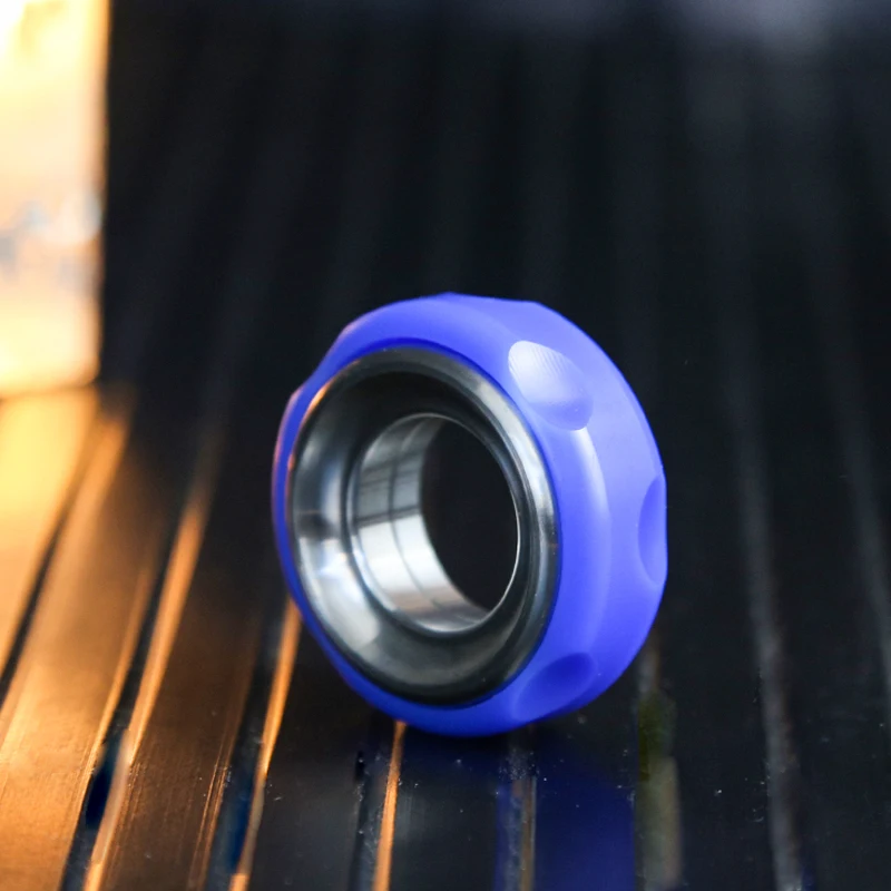 اللمس الدائري الميكانيكية تململ اسئلة حلقة EDC اللعب الفولاذ المقاوم للصدأ + بوم الإصبع الإطارات المعدنية اللعب الإجهاد سبينر ألعاب متململة